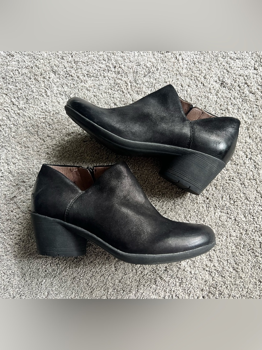 Dansko Raina Women’s Size 36 Black Leather Ankle Booties Shoes Boots Heel